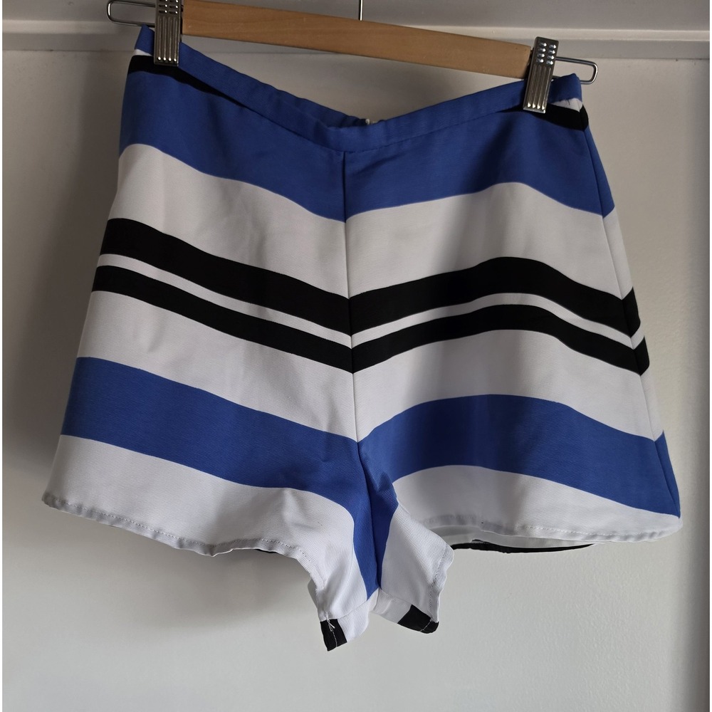 Finders Keepers Shorts Size S Blue White Black Striped New With Tags